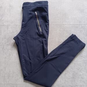 J.Crew Pixie Pants Navy Skinny Ponte Knit Leggings Zip Pocket B4026 Sz 6T